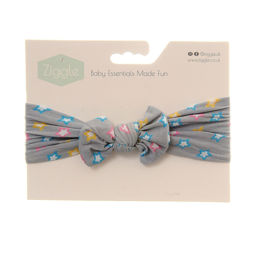 Pastel Stars Print Bow Turban Headband