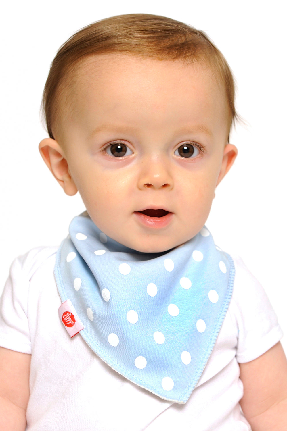 Blue With White polka dots Bib