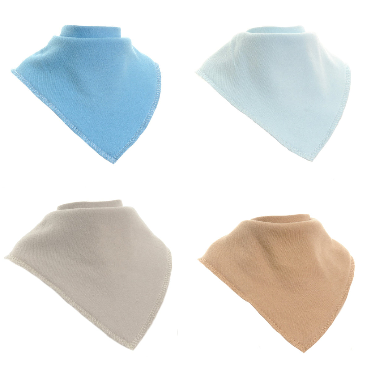 Baby Dribble Bib Sets | Soft Absorbent 4 piece Bandana Bib sets for Teething Babies | Ziggle Ziggle