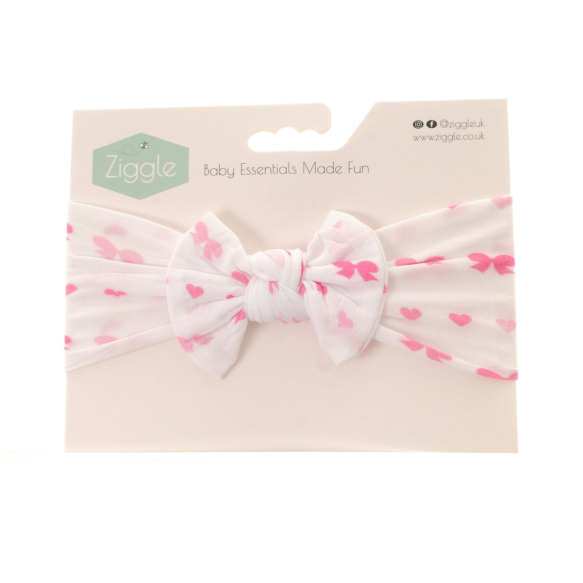 Baby & Toddler Bow Headband | Soft, Stretchy Headband | Ziggle Ziggle