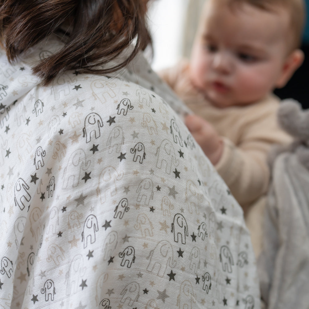 Baby Muslin Cloth | Large 100% Cotton Muslin Square | Multi-Use Burp Cloth, Teething, Weaning & Newborn Essential Ziggle