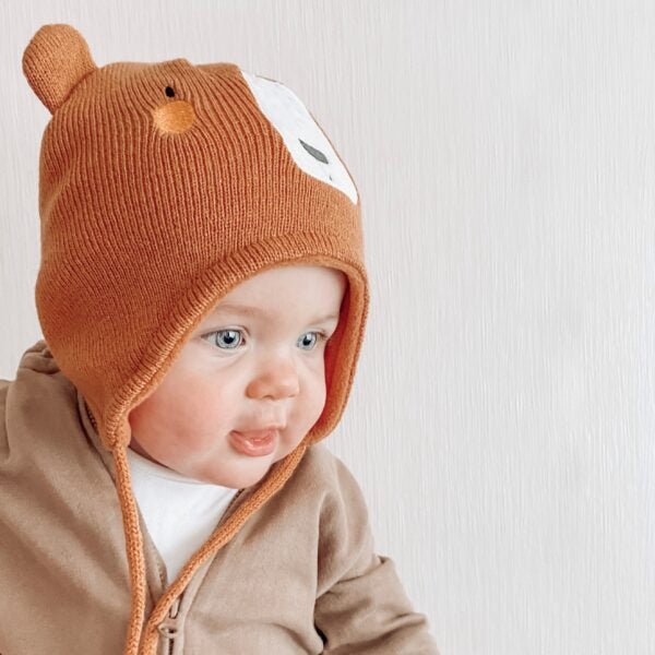 Brown Bear Hat and Mittens