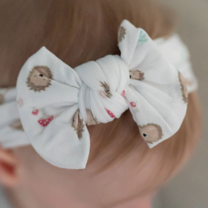 Hedgehog Top Bow Turban Headband