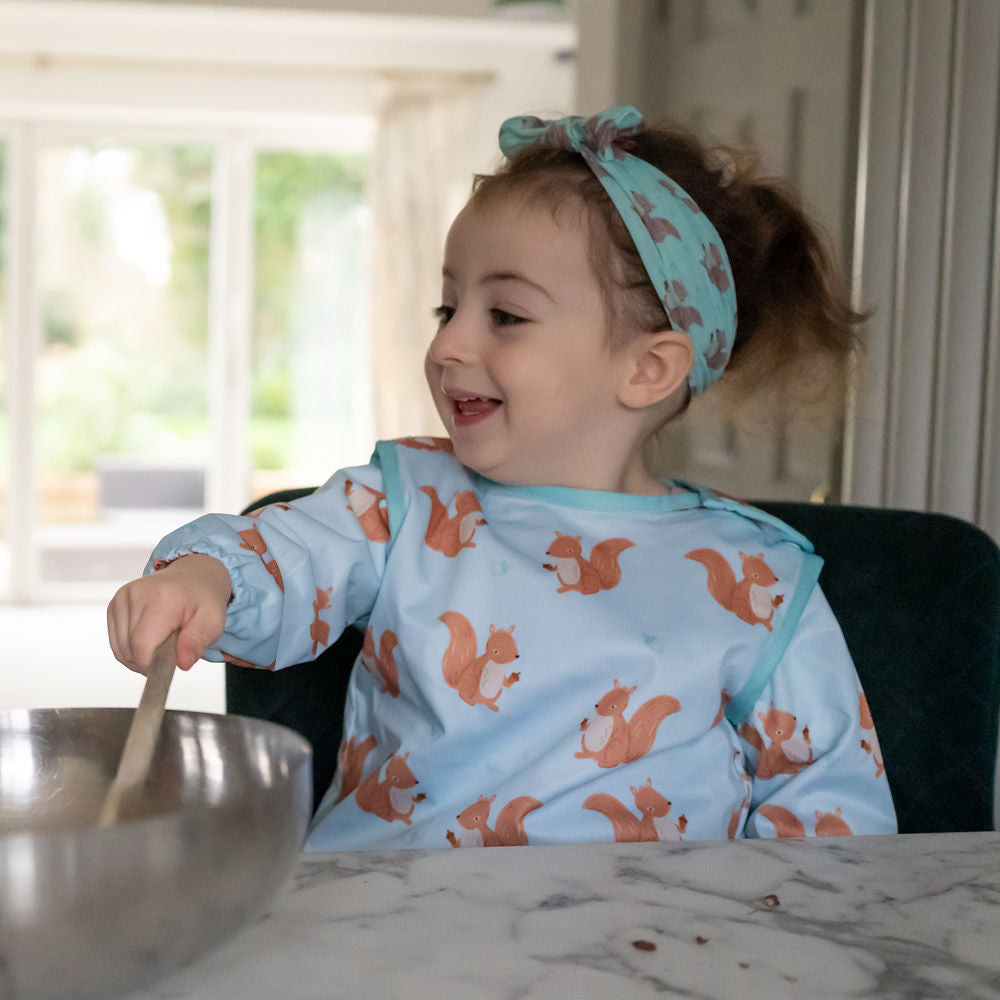 Coverall Feeding Bib Squirrels