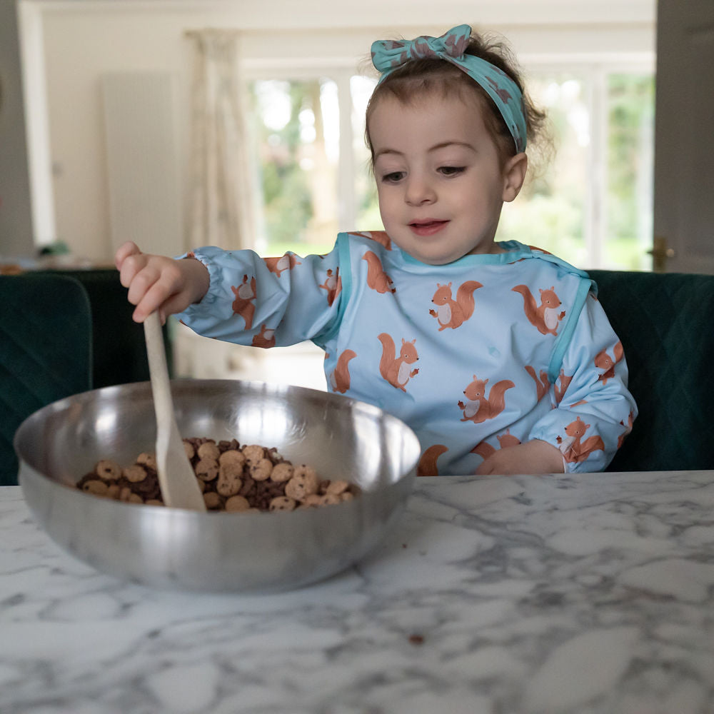 Coverall Feeding Bib Squirrels