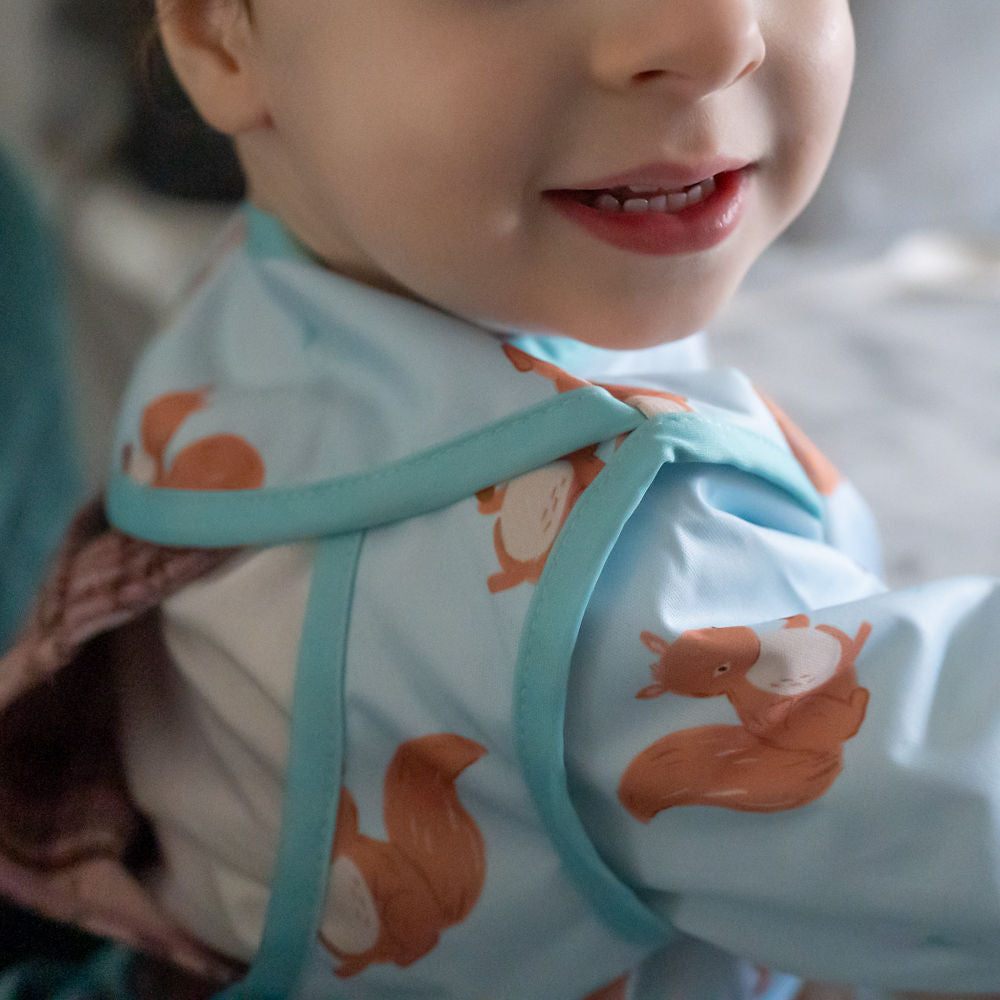 Coverall Feeding Bib Squirrels