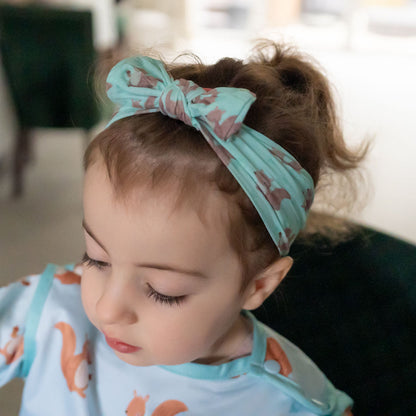 Squirrel Top Bow Turban Headband