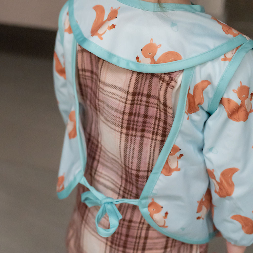 Coverall Feeding Bib Squirrels