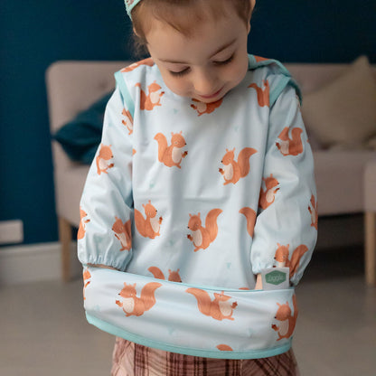 Coverall Feeding Bib Squirrels