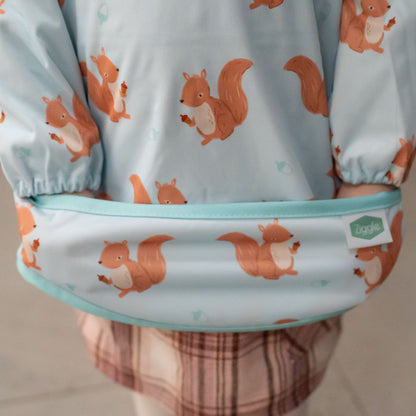 Coverall Feeding Bib Squirrels