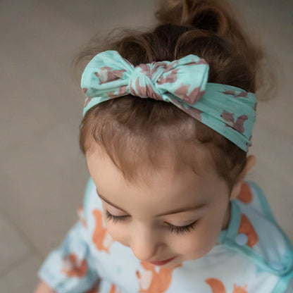 Squirrel Top Bow Turban Headband