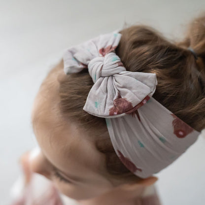 Highland Cow Top Bow Turban Headband