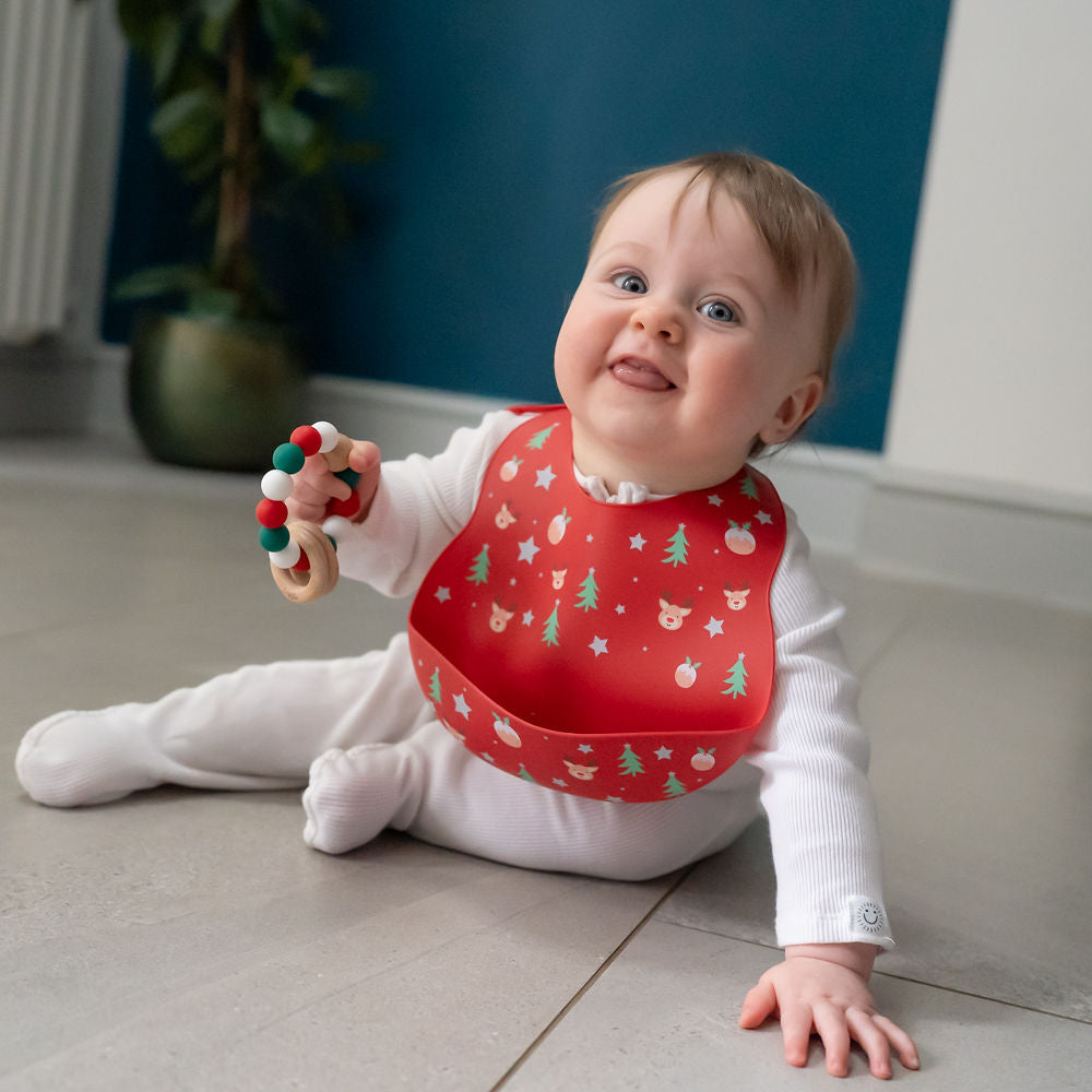 Catch It Silicone Bib Christmas