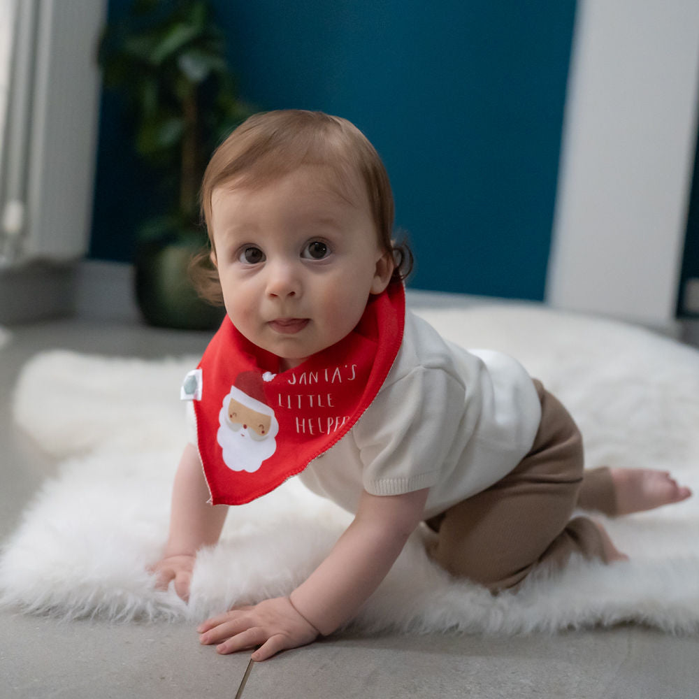 Santa's little helper Christmas Bib
