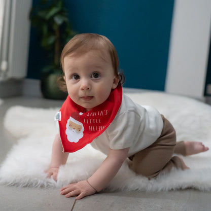 Santa's little helper Christmas Bib