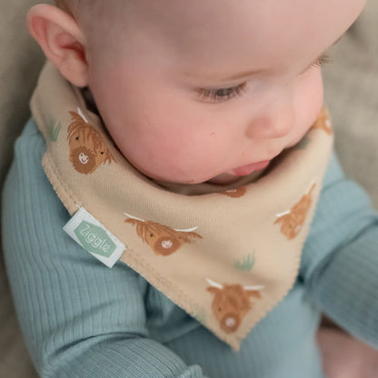 Highland Cow print bib