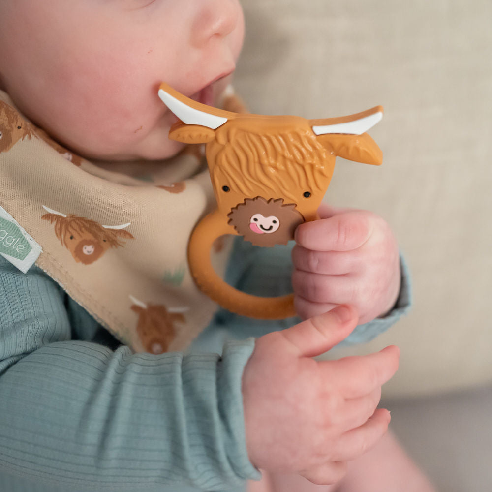 Highland Cow print bib