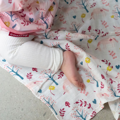 Cosatto Unicorn Garden Muslin Duo