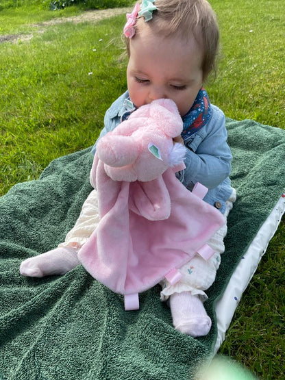 Pink Bunny Plush Comforter Blanket