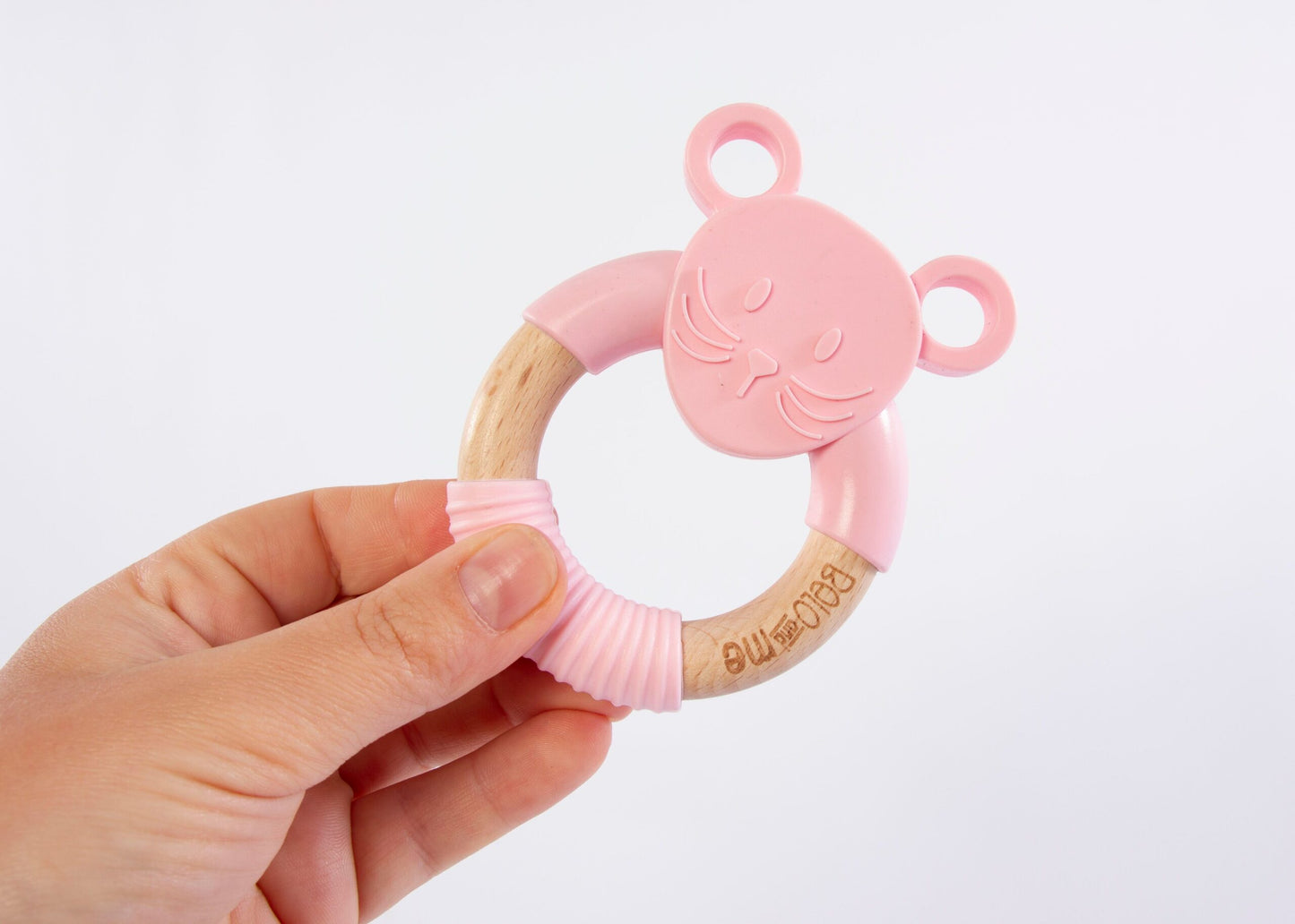 Monty Mouse Teether Pink