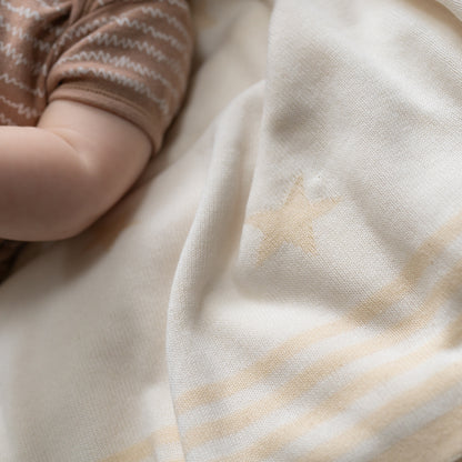 Cream and beige stars blanket