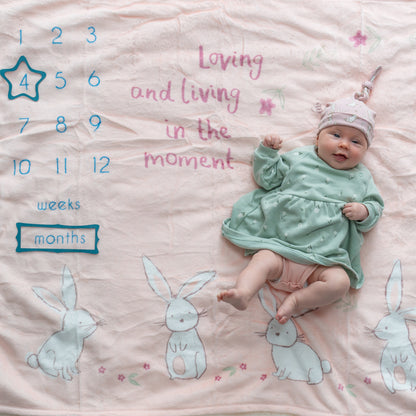 Bunnies Milestone Blanket