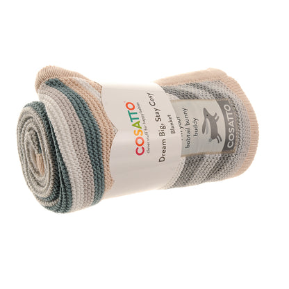 Cosatto Bobtail Stripe Knitted Blanket