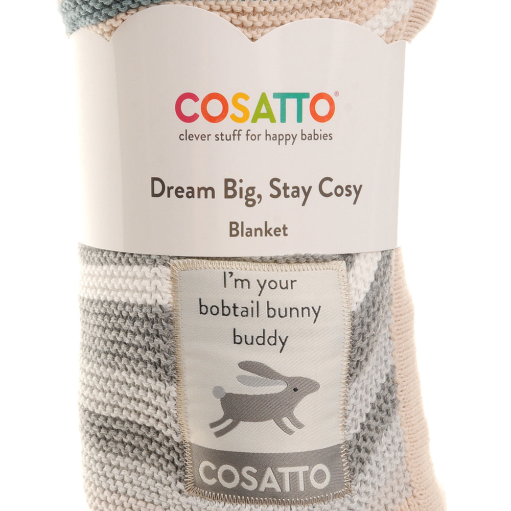 Cosatto Bobtail Stripe Knitted Blanket