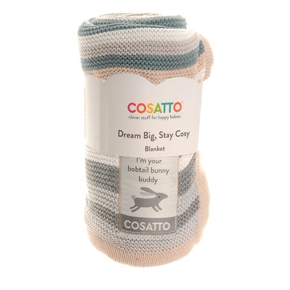 Cosatto Bobtail Stripe Knitted Blanket
