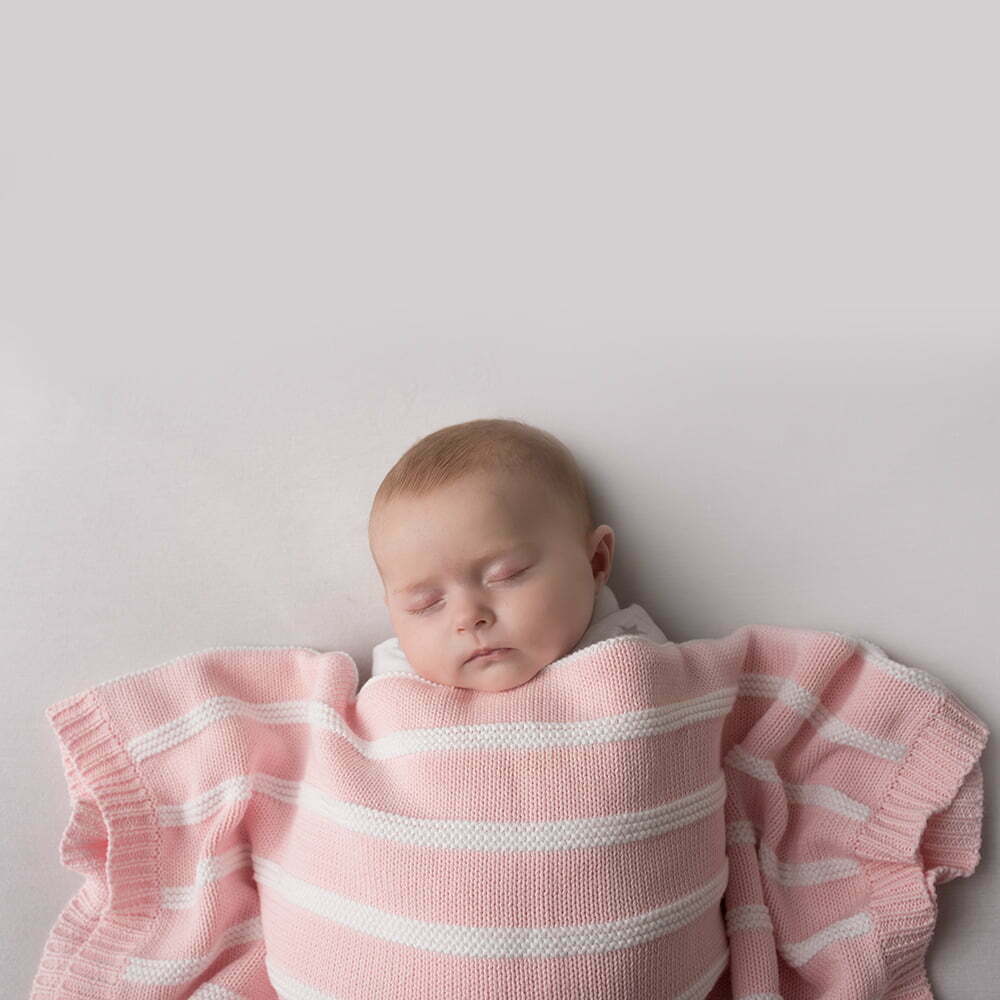Pink and White Stripes Blanket