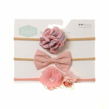 Pink Roses Hairbow Set