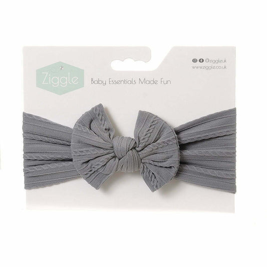 Top Bow Turban grey Headband