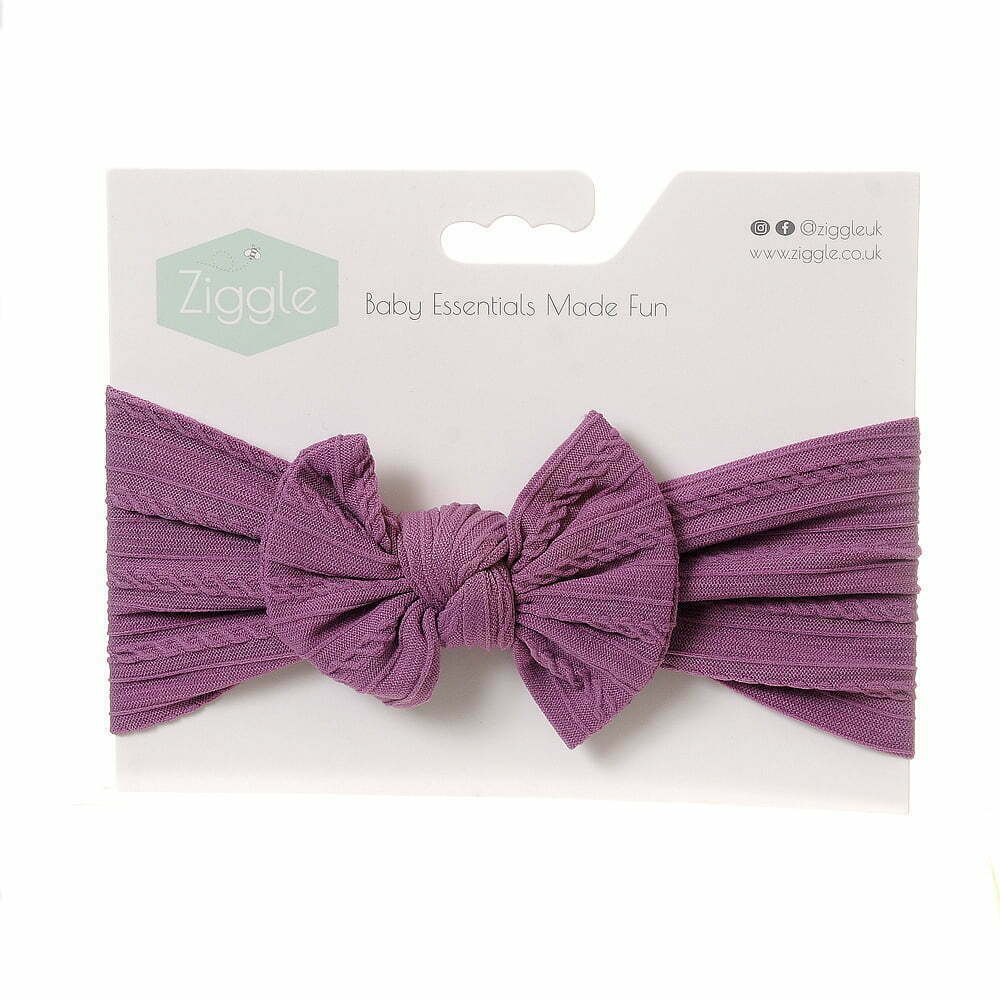 Lilac Top Bow Turban Headband
