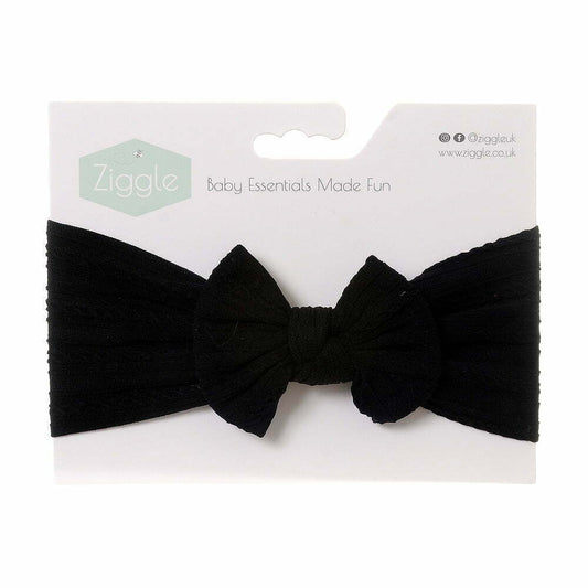 Black Top Bow Turban Headband