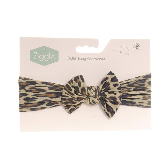 Leopard Print Bow Turban Headband