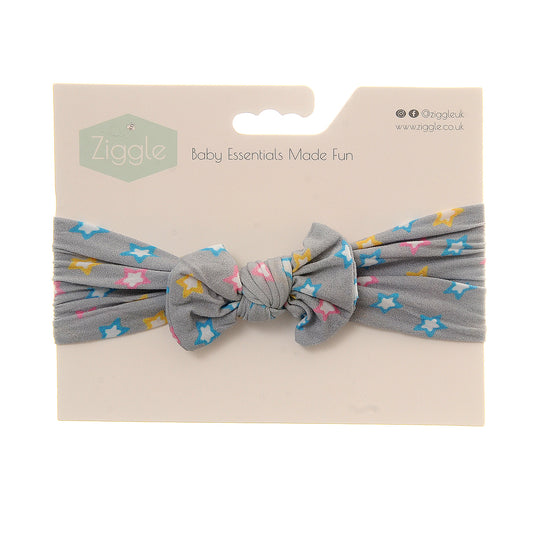 Pastel Stars Print Bow Turban Headband