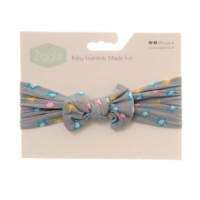 Pastel Stars Print Bow Turban Headband