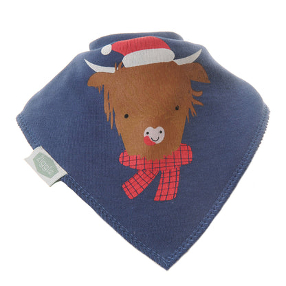 Highland Cow Christmas Bib