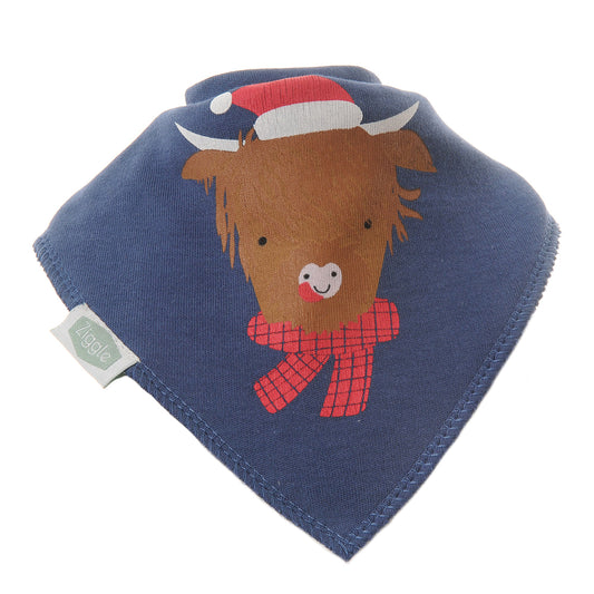 Highland Cow Christmas Bib