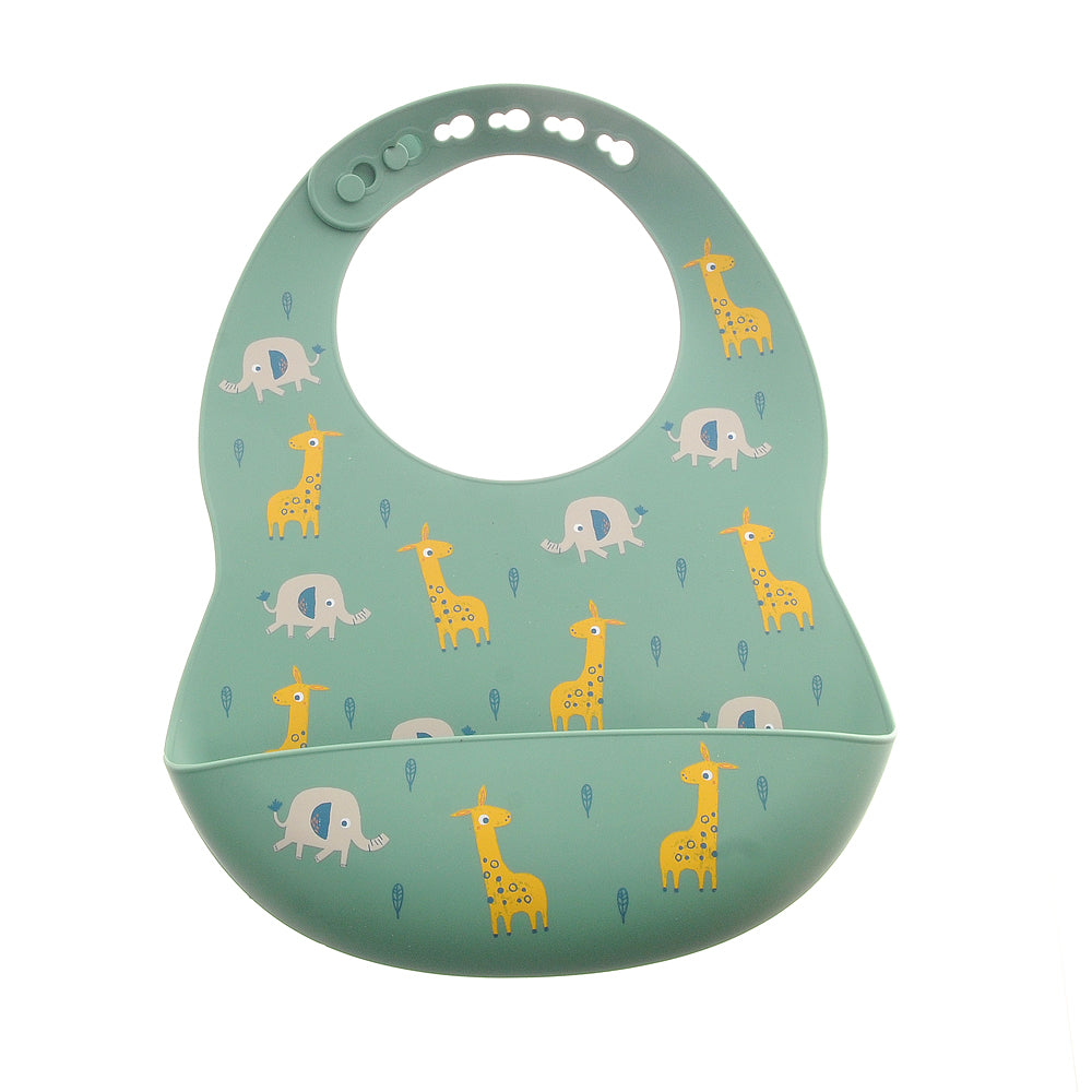 Catch It Silicone Bib Giraffe and Elephant
