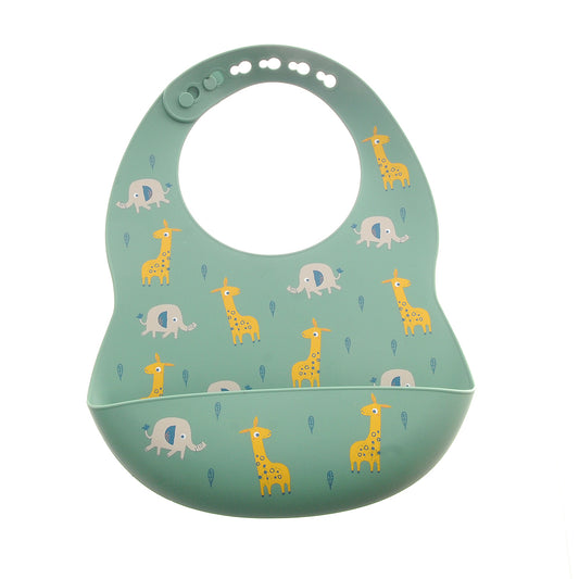 Catch It Silicone Bib Giraffe and Elephant