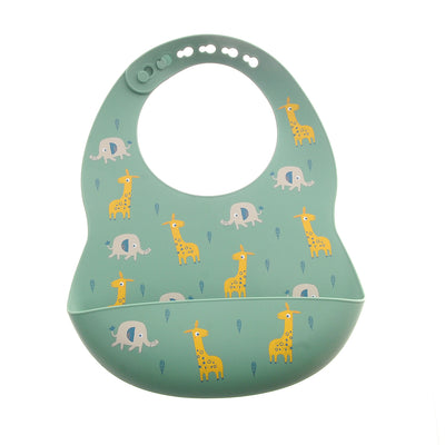 Catch It Silicone Bib Giraffe and Elephant