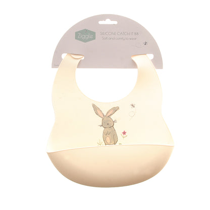 Catch It Silicone Bib Bunnies Cream