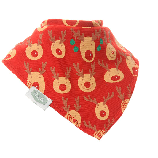 Reindeer Red AOP Christmas Bib