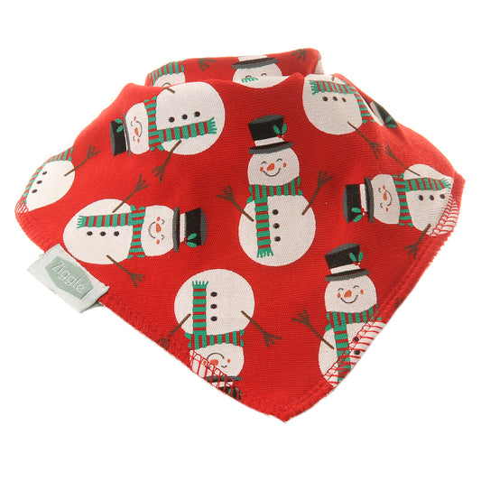 Christmas Red Snowman Bib