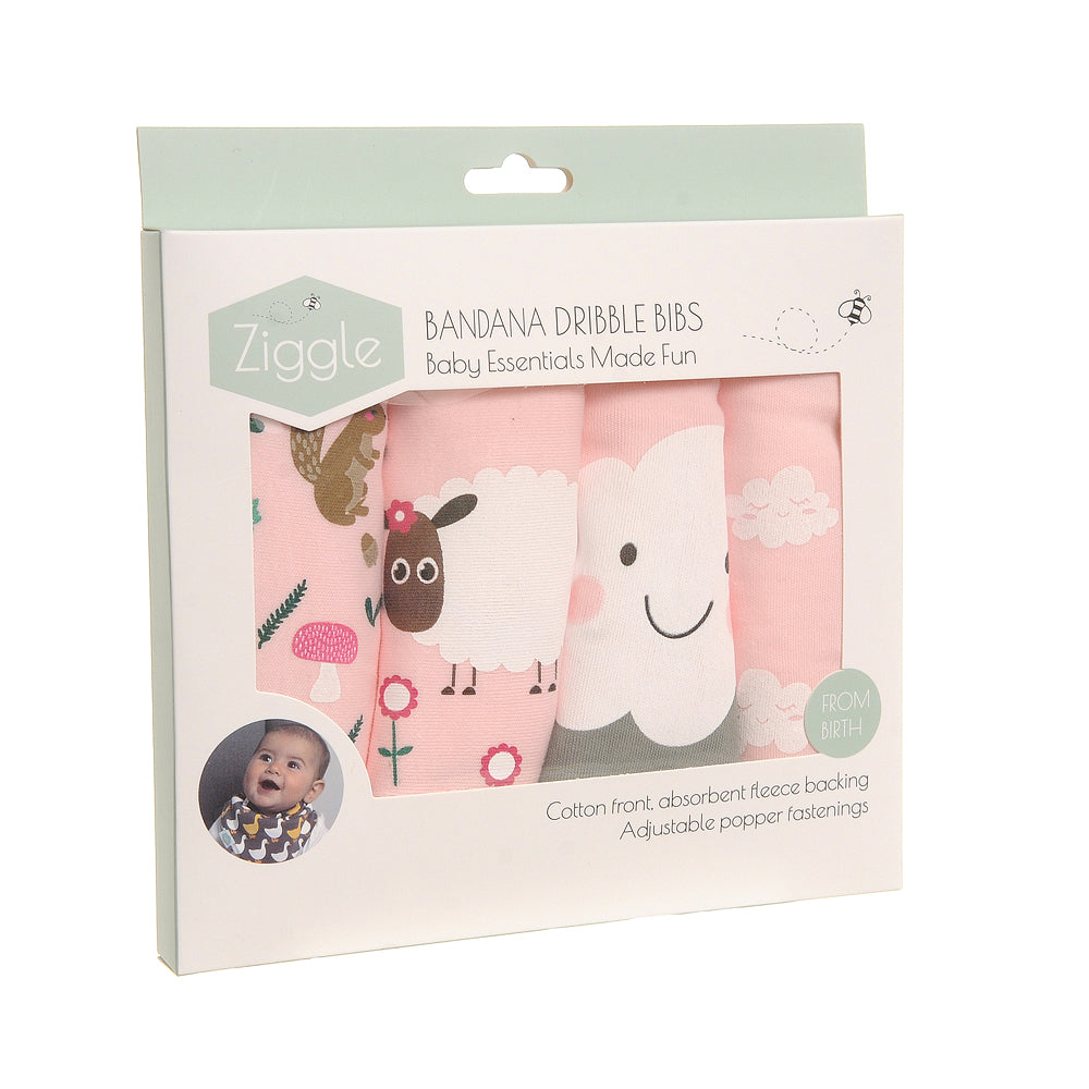 Cuddly Pinks bib set