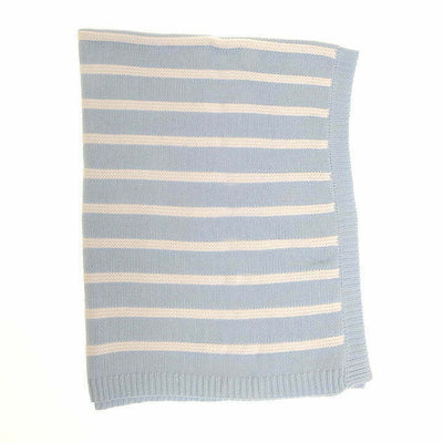 Blue and White Stripes Blanket