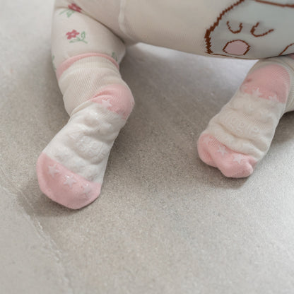 Bunnies Cream Leggings and Socks Set