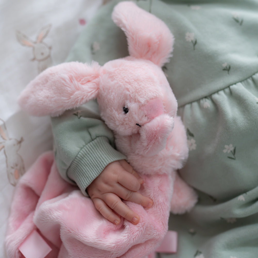 Pink Bunny Plush Comforter Blanket