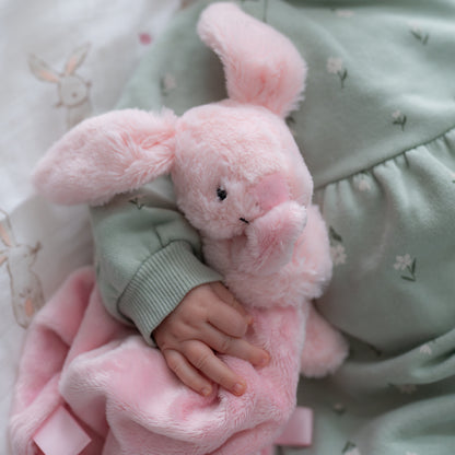 Pink Bunny Plush Comforter Blanket